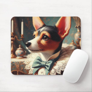Vintage Toy Fox Terrier Painting Mouse Pad