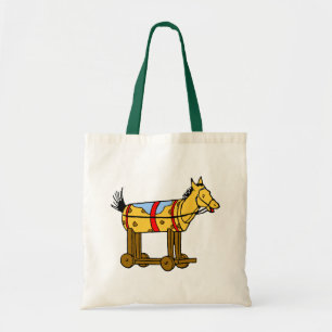 Vintage Toy Horse with Wheels Tote Bag