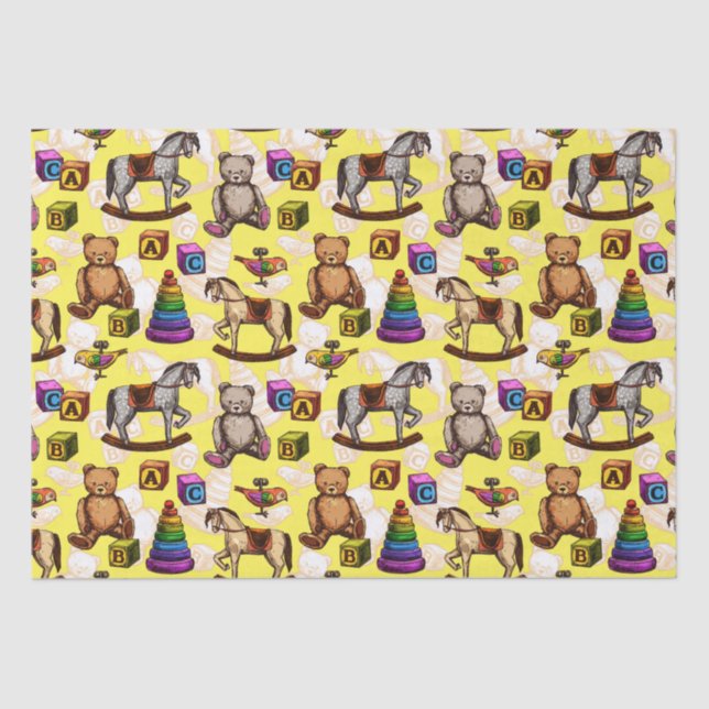 Vintage Toy Tissue Paper (Front)