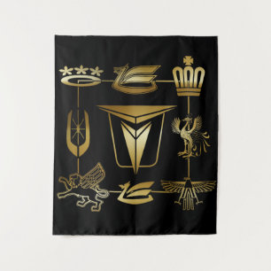 Vintage Toyota Emblems Tapestry