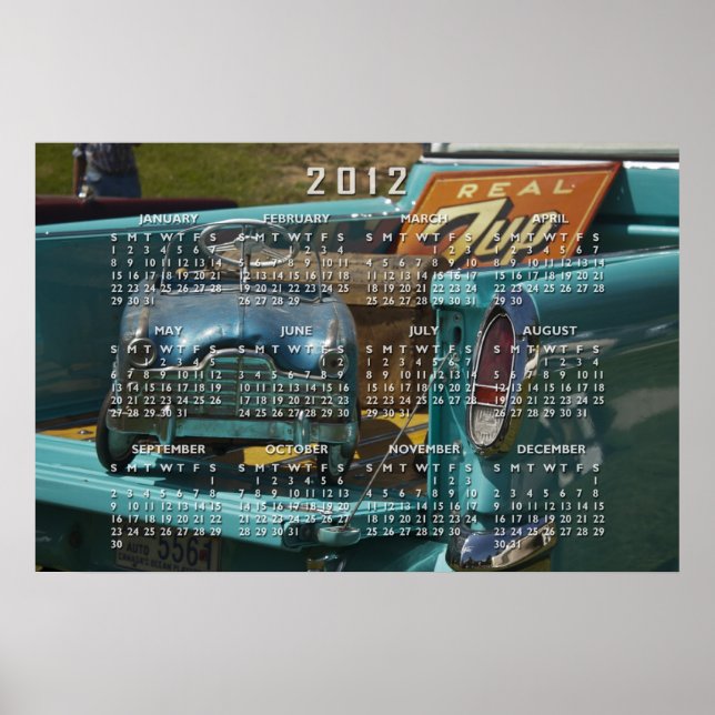 Vintage Toys Calendar Poster (Front)