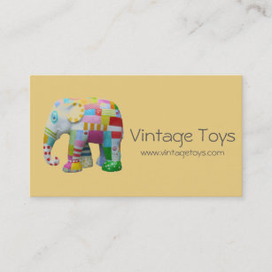 Vintage toys, handmade toys and kid's items business card