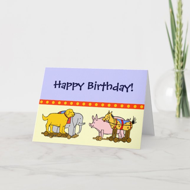 Vintage Toys Happy Birthday Card (Front)
