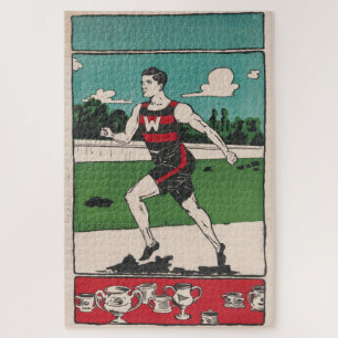 Vintage Track Athlete Illustration (1903) Jigsaw Puzzle