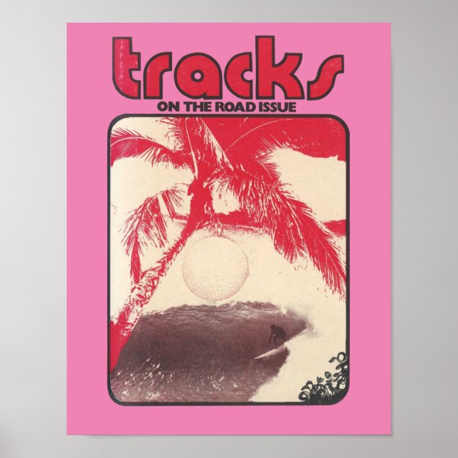 Vintage Tracks Surf Magazine Surf Wall Art (Front)