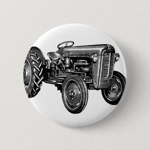 Vintage Tractor 2 Inch Round Button