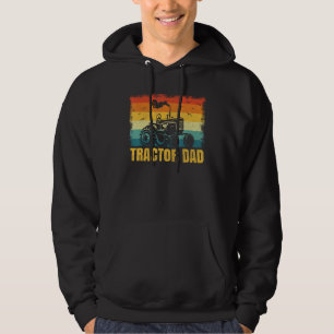 Vintage Tractor Dad Farmer Farming Hoodie