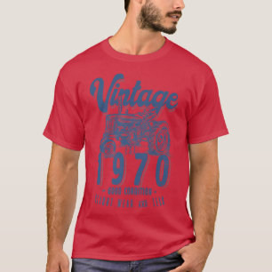 Vintage Tractor Farmer Birthday Born In 1970 & Est T-Shirt