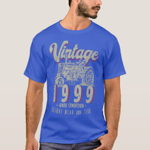 Vintage Tractor Farmer Birthday Born In 1999 & Est T-Shirt