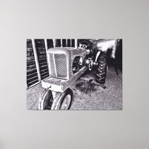Vintage Tractor in a Barn 2 Canvas Print