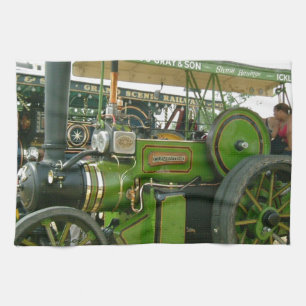 vintage tractor kitchen towel