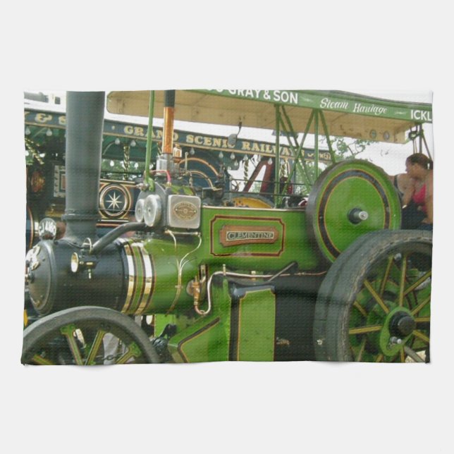 vintage tractor kitchen towel (Horizontal)