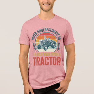 Vintage Tractor Old Man Quote Shirt Design_1
