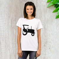 Vintage Tractor Silhouette Farm Equipment Icon 