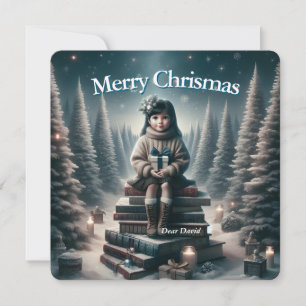 Vintage traditional christmas postcard