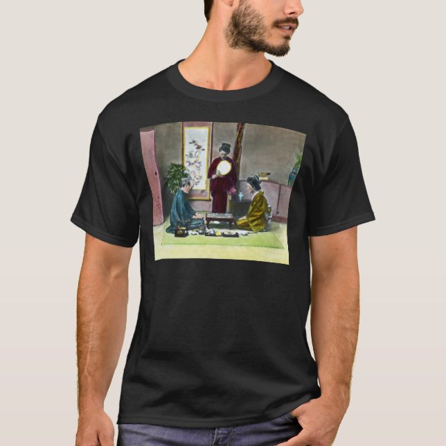 Vintage Traditional Japanese Mahjong 麻雀 T-Shirt (Front)