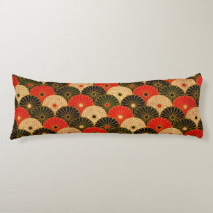 Vintage Traditional Japanese Paper Print Body Pillow