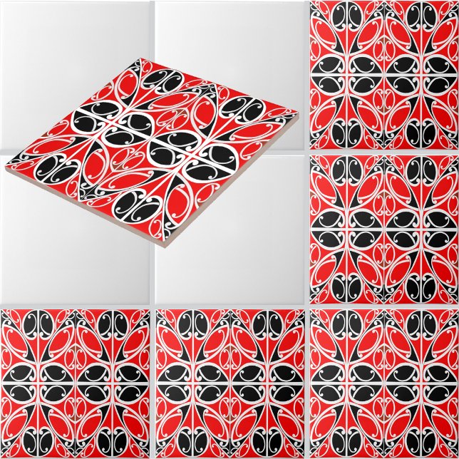 Vintage Traditional  Maori Tribal Art Pattern Tile (Creator Uploaded)