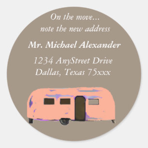 Vintage Trailer New Address Labels