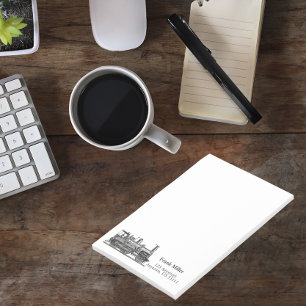 Vintage Train Engine Personalized Post-it Notes