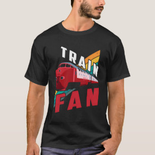 Vintage Train Fan Lovers Railway Hobby Trainspotte T-Shirt
