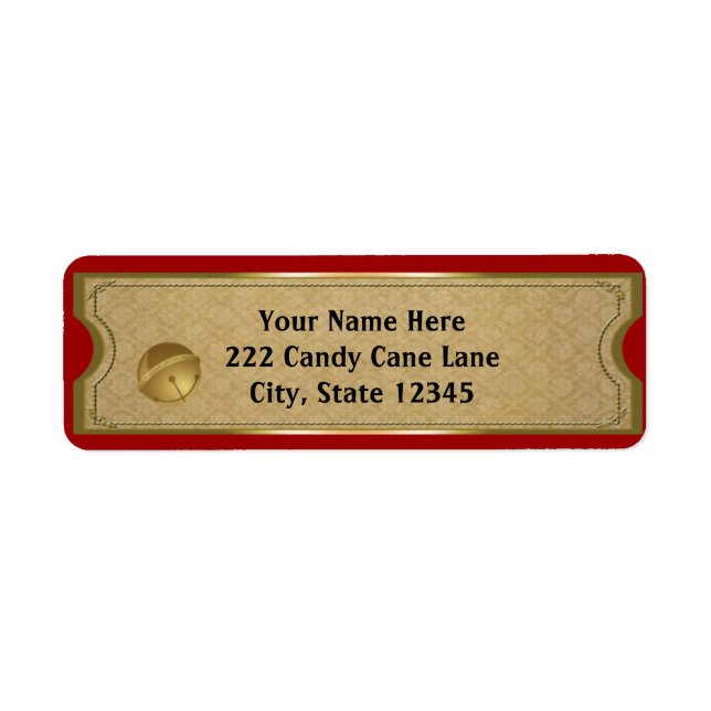 Vintage train Gold Bell Noël (Devant)