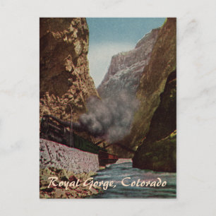 Vintage Train in Royal Gorge Postcard