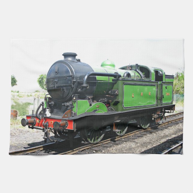 Vintage train kitchen towel (Horizontal)