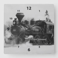 Vintage Train Locomotive Clock
