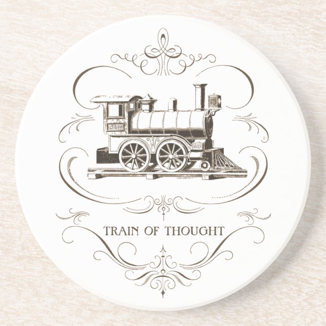 Vintage Train of Thought Coaster (Front)