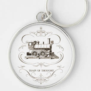 Vintage Train of Thought Keychain