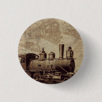 Vintage train railroad button