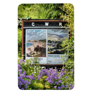 VINTAGE TRAIN STATION SIGNS MAGNET