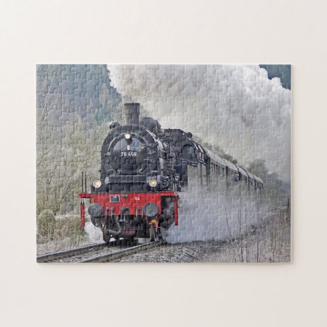 Vintage Train Steam Locomotive Photo Jigsaw Puzzle (Horizontal)