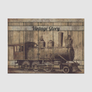 Vintage Train Tissue Paper