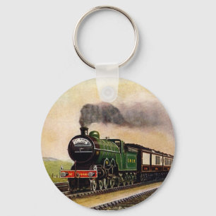Vintage-Train-West Riding Pullman Keychain