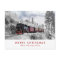 Vintage Train Winter Christmas Scene Holiday