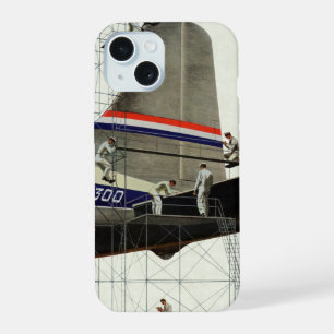 Vintage Transportation, Airplane Maintenance iPhone 15 Case