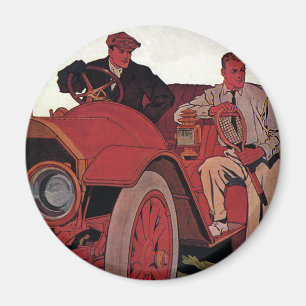 Vintage Transportation Men Antique Convertible Car Magnet