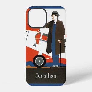 Vintage Transportation, Propeller Plane and Pilot iPhone 12 Case