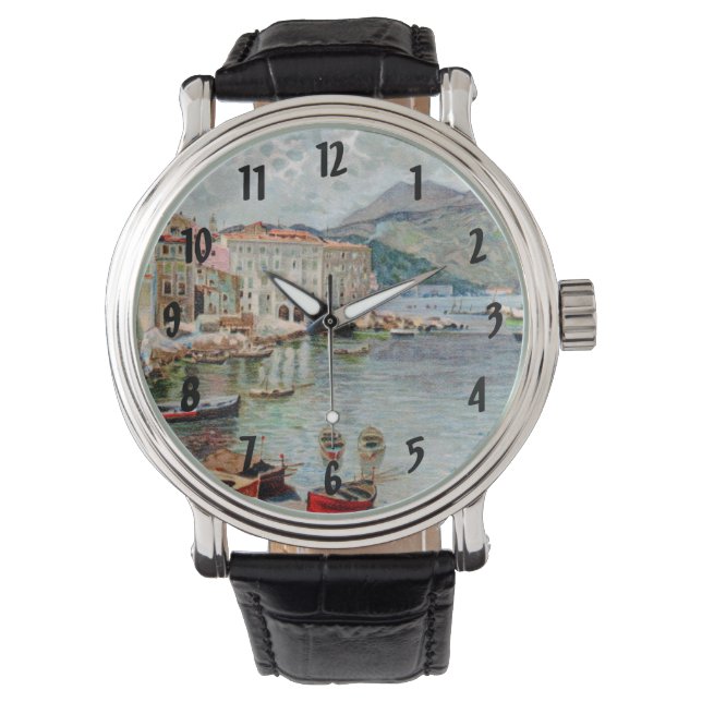 Vintage Travel 1920's Menton, French Riviera Watch (Front)