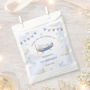 Vintage Travel Airplane Birthday Party  Favour Bag