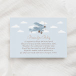 Vintage Travel Airplane Books for Baby Enclosure Card<br><div class="desc">Create a customized book request enclosure card for your special event,  featuring a vintage biplane with neutral details.</div>