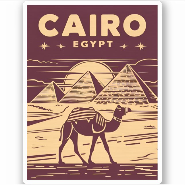 Vintage Travel Ancient Egypt Pyramid Retro Graphic (Front)