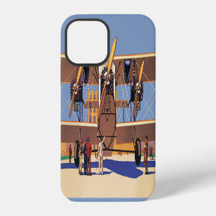 Vintage Travel and Transportation Biplane Airplane iPhone 12 Case