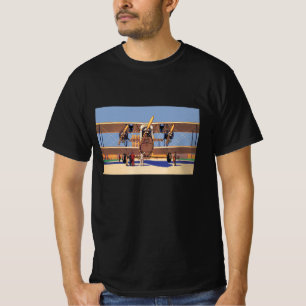 Vintage Travel and Transportation Biplane Airplane T-Shirt