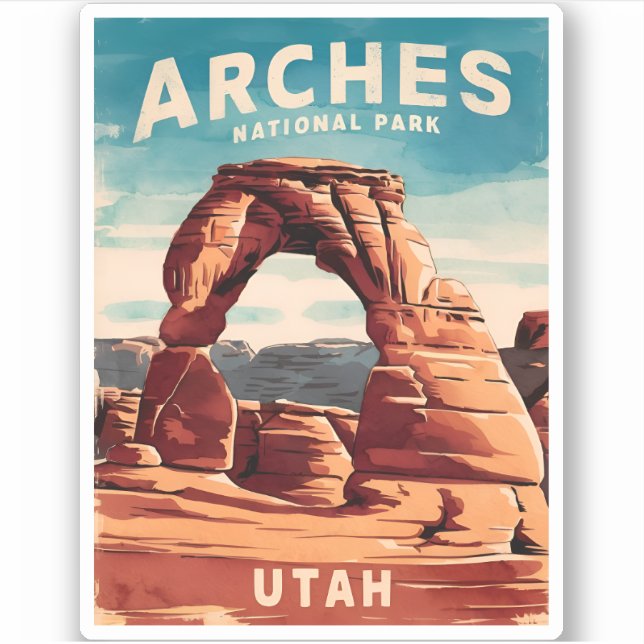 Vintage Travel Arches National Park Utah Retro (Front)
