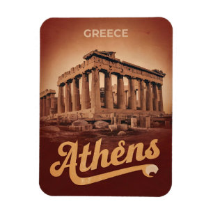 vintage Travel Athens capital of Greece gifts Magnet