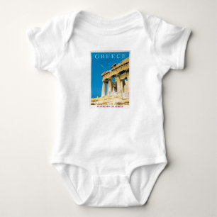 Vintage Travel Athens Greece Parthenon Temple Baby Bodysuit