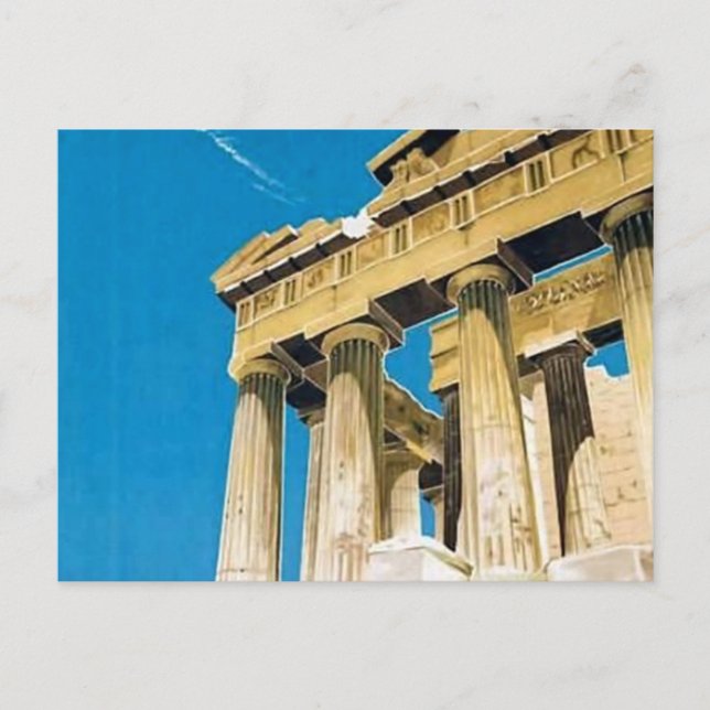 Vintage Travel Athens Greece Parthenon Temple Postcard (Front)